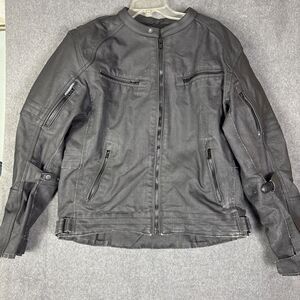 Speed & Strength L Motorcycle Jacket Vault Armor Systems Black Distressed Padded